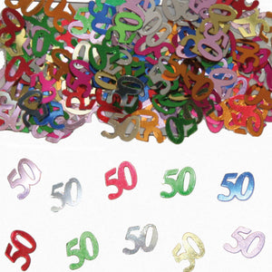 Konfetti Zahl 50