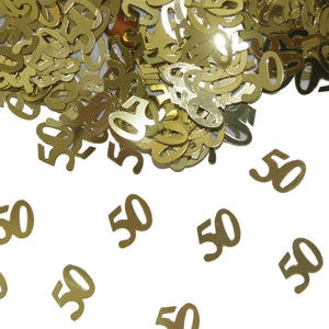 Konfetti Zahl 50 gold