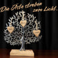 Lebensbaum 33x30 cm mit 5 individuellen Gravurherzen | personalisiertes Geschenk