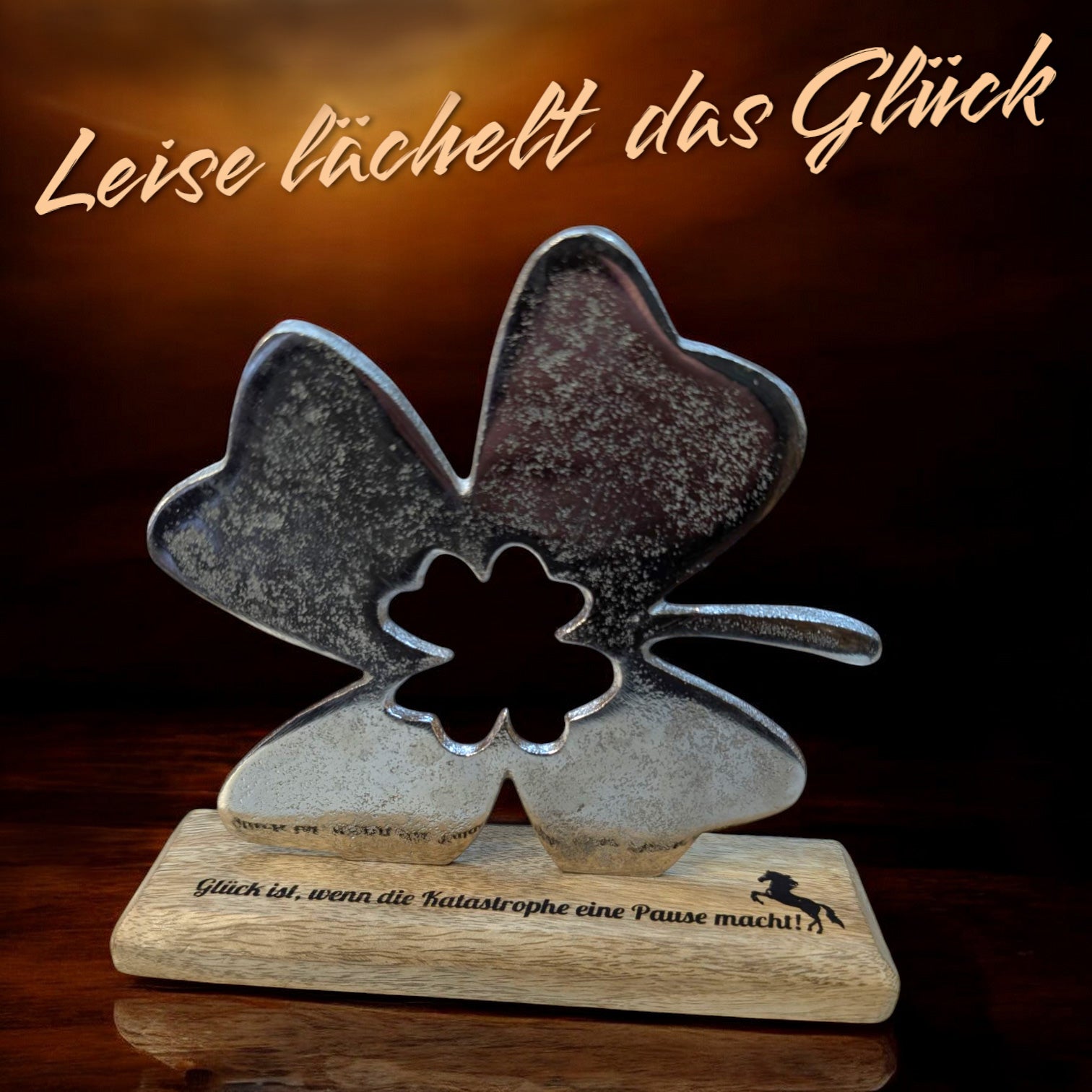 kleeblatt aufbewahren Graviertes Deko Kleeblatt mit Wunschtext 15cm personalisiertes Geschenk