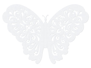 Schmetterlinge aus dickem perlweißem Papier zur Dekoration 10 Stück