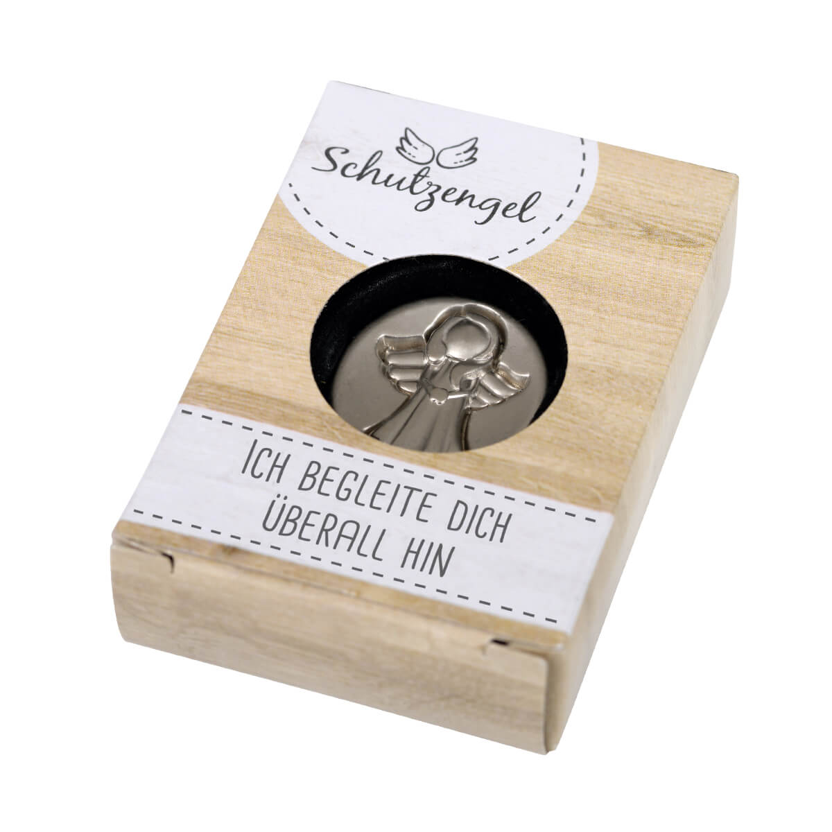 Medaille Schutzengel "Ich begleite dich überall hin"