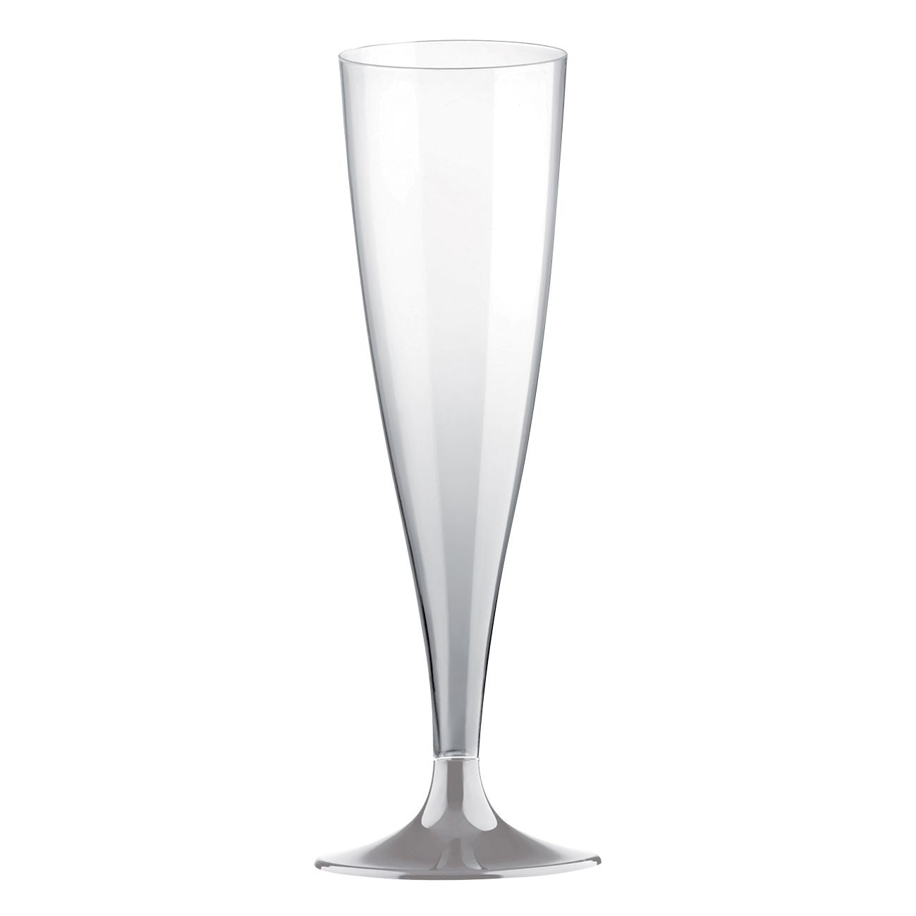 Mehrweg Sektgläser 140ml 10Stk. Fuß grau