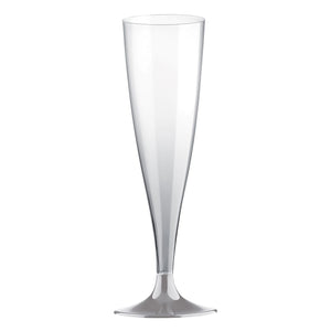 Mehrweg Sektgläser 140ml 10Stk. Fuß grau
