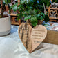 personalisiertes Holzherz mit Rinde 15cm - mit Gravur zur Hochzeit