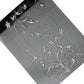 Schwarzer Organza  bedruckt  9m x 36cm | silberner Brokat