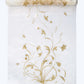 Organza goldender Brokat Natur 9m x 36cm | Tischläufer Hochzeit