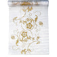 Organza goldender Brokat 9m x 36cm | Tischläufer Blumen
