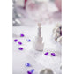 Organza bedruckt 9m x 48cm Silberperlen