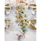 Organza bedruckt 9m x 48cm goldener Brokat Streifendesign