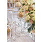 Organza bedruckt 9m x 48cm goldener Brokat Streifendesign
