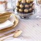 Organza bedruckt 9m x 48cm goldener Brokat Streifendesign
