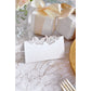 Organza bedruckt 9m x 48cm, goldener Brokat Blätterdesign