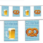 Oktoberfest Girlande eckig (Brezel / Bier) 10m