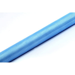 Organzastoff 36cm x 9m himmelblau Tischband Tischdeko