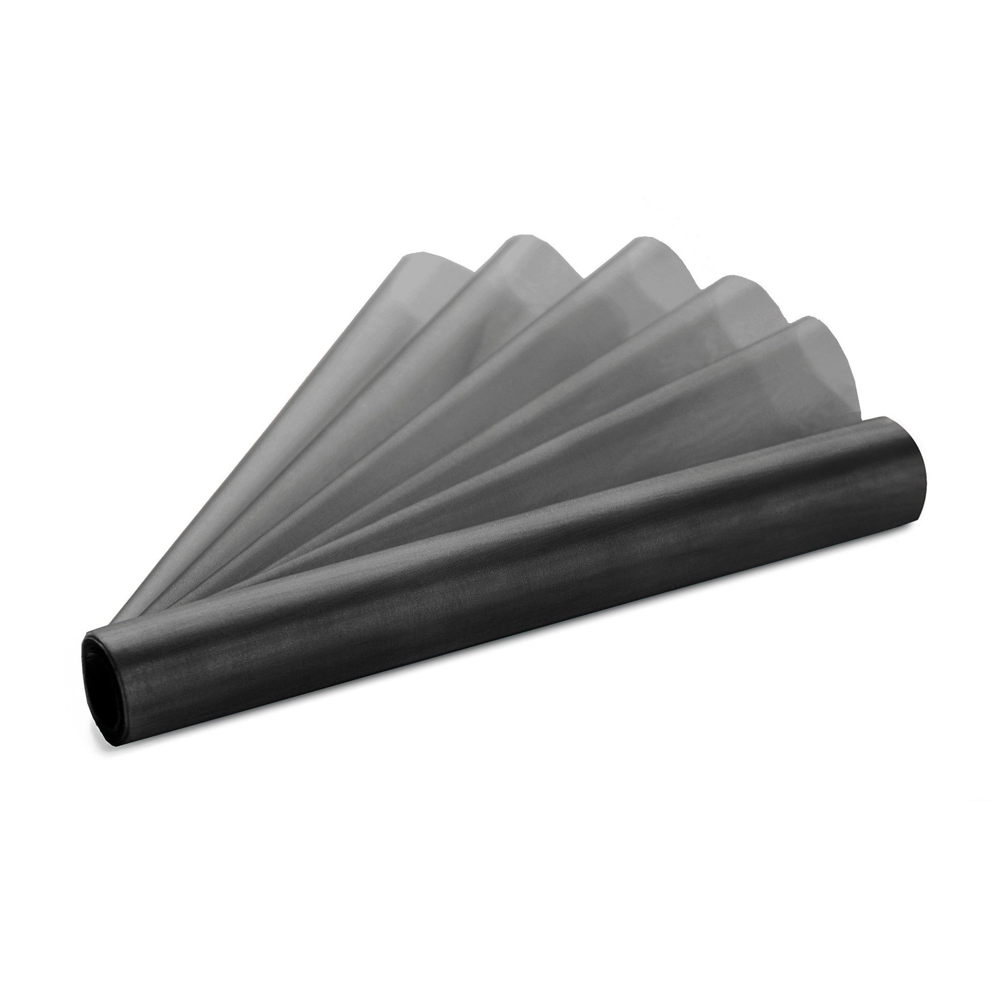 Organzastoff 36cm x 9m schwarz Tischband Tischdeko