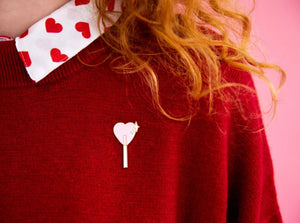 Anstecker Herz rosa
