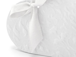 Herzschachteln für Hochzeits - Gastgeschenke 10 Stück weiß