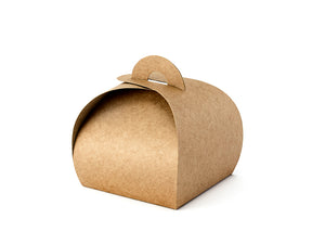 Geschenkboxen natur abgerundet 10er 8,5 cm