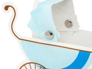 Geschenkboxen Kinderwagen 10 Stück Hellblau