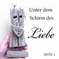 Paar auf Fuß 29cm Holz-Natur