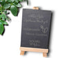 personalisierte Schiefertafel auf Holz Staffelei 10x15 cm mit Gravur