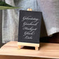 personalisierte Schiefertafel auf Holz Staffelei 10x15 cm mit Gravur