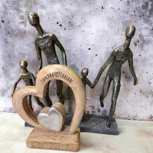 Personalisierte Herzen 18x20x6 cm - Aufsteller mit Gravur