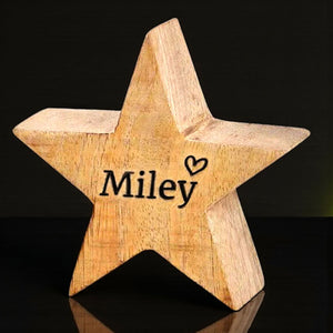 Deko Stern Holz 10cm