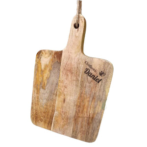 Personalisiertes Deko Brett aus Mangoholz natur 20x12x2cm