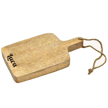Personalisiertes Deko Brett aus Mangoholz natur 20x12x2cm