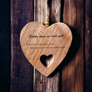 Holzherz Hängedekoration 37x20x2 cm personalisiertes Geschenk