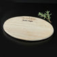 Personalisiertes Holzbrett mit Spruch "Von Herzen für dich" aus Hartholz natur 24x17cm