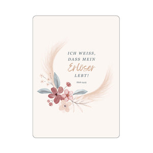 Postkarte Ostern "Ich weiß, dass mein Erlöser lebt! Hiob 19,25"