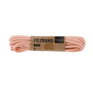 Filzband 4 mm stark, 5m lang, Farbe rosa/apricot