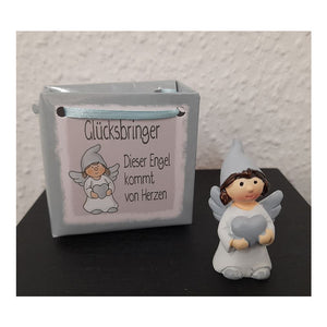 kleiner Glücksbringer in Geschenktüte mit persönlicher Botschaft