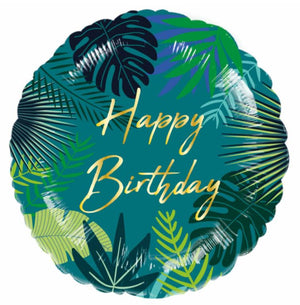 Folienballon rund Tropical Happy Birthday