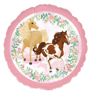 runder Folienballon Pferde "Beautiful Horses"