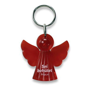 Schlüsselanhänger Engel "Sei behütet" - rot 5cm
