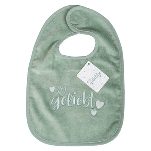 Baby Lätzchen "geliebt" salbei