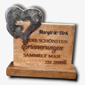 Standbotschaft Liebe "Erinnerungen zu zweit" personalisierbares geschenk