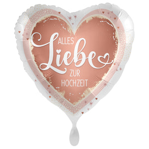 Folienballon Herz "Alles Liebe zur Hochzeit"