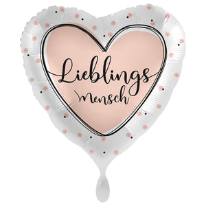 Folienballon Herz "Lieblingsmensch"