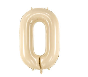 Folienballon Zahl beige 70-80 cm