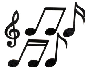 Streudeko Musik Noten schwarz 10tlg