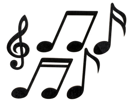 Streudeko Musik Noten schwarz 10tlg