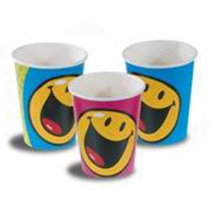 Becher "lachende Gesichter" 8er-Pack
