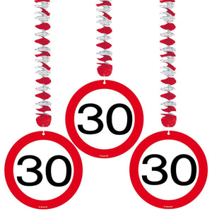 Rotorspiralen Verkehrsschild ZAHL 30