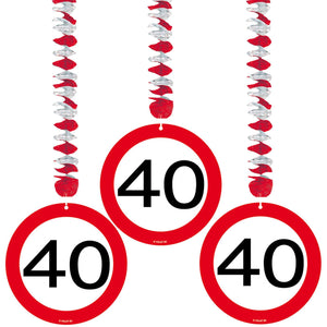 Rotorspiralen Verkehrsschild ZAHL 40