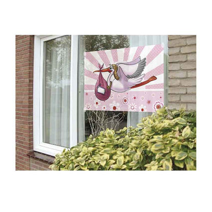 Fensterfahne Mädchen rosa 90x60cm